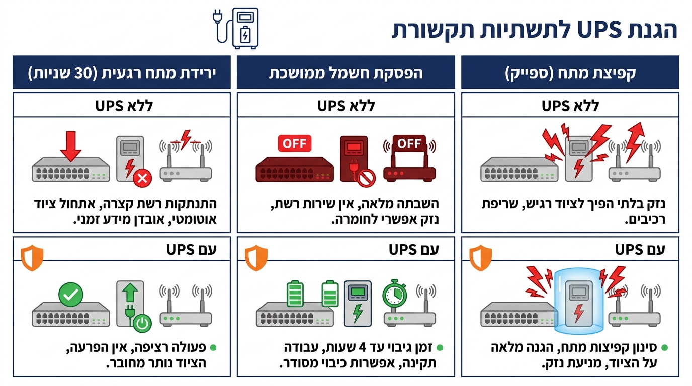 ארון תקשורת מסודר ומתויג במשרד - תשתית רשת מחשבים מקצועית
