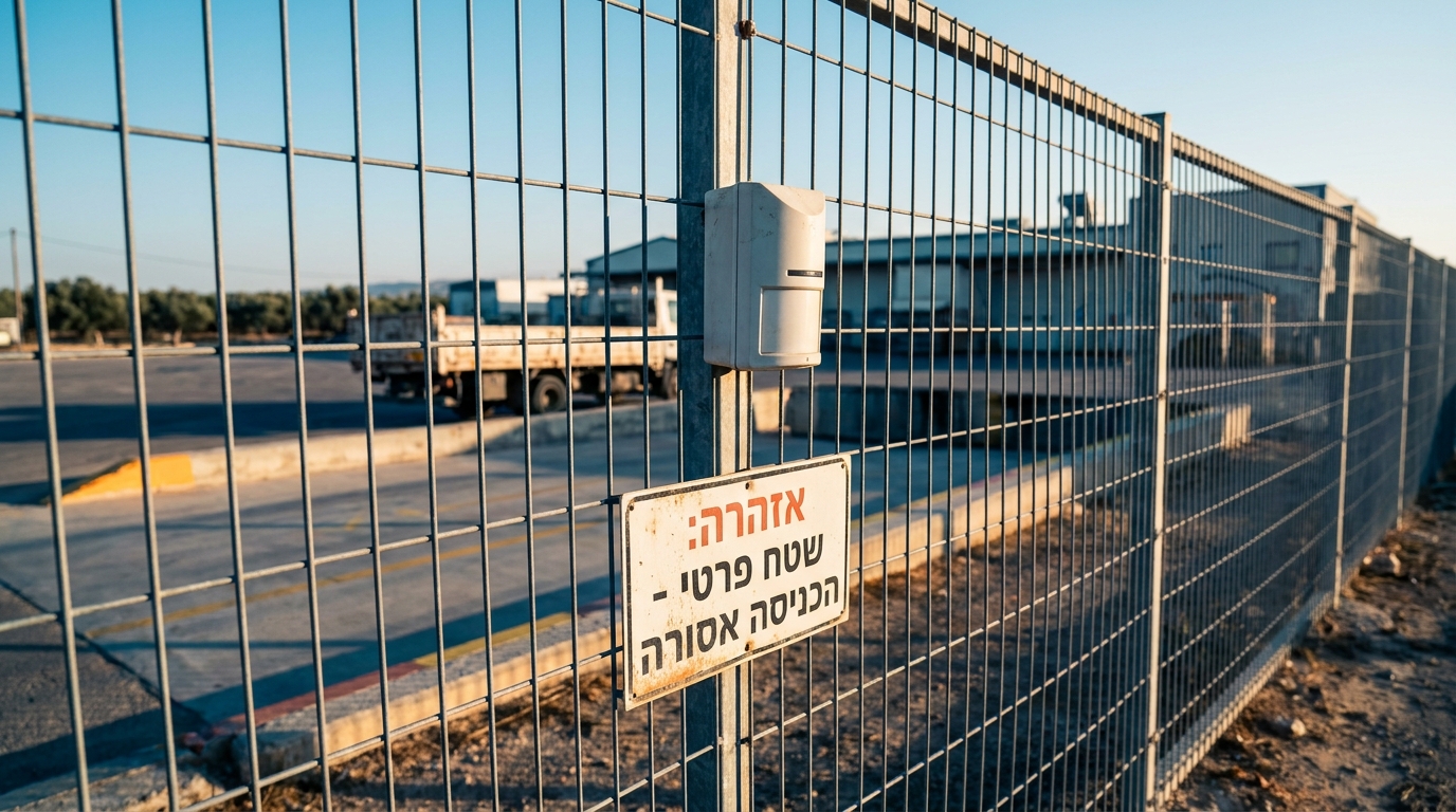 הגנה היקפית של מפעל תעשייתי - גדר, רחבה חיצונית ואזור פריקה